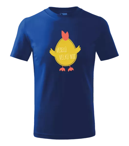 Detské veľkonočné tričko Veselú Velkú noc - kurča