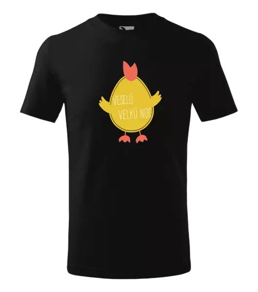 Detské veľkonočné tričko Veselú Velkú noc - kurča