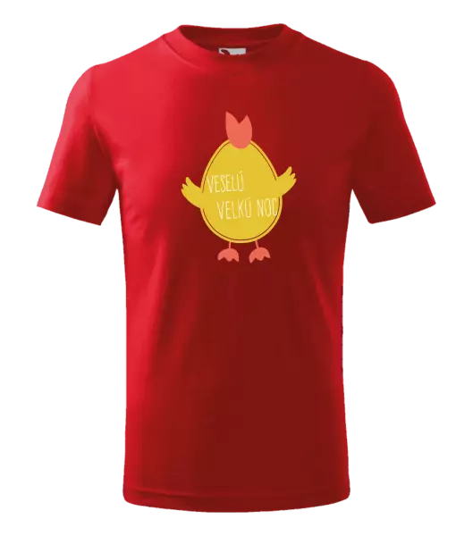 Detské veľkonočné tričko Veselú Velkú noc - kurča