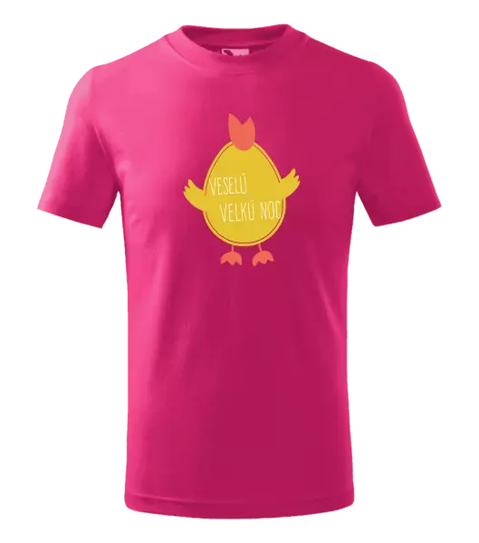 Detské veľkonočné tričko Veselú Velkú noc - kurča