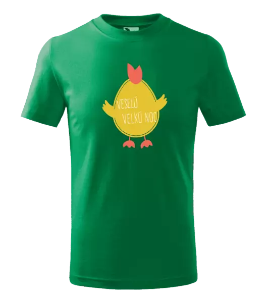 Detské veľkonočné tričko Veselú Velkú noc - kurča