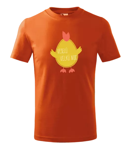 Detské veľkonočné tričko Veselú Velkú noc - kurča