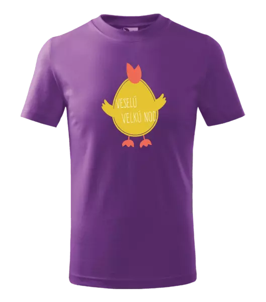 Detské veľkonočné tričko Veselú Velkú noc - kurča