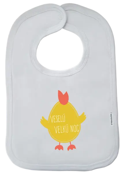 Detský podbradník Veselú Velkú noc - kurča