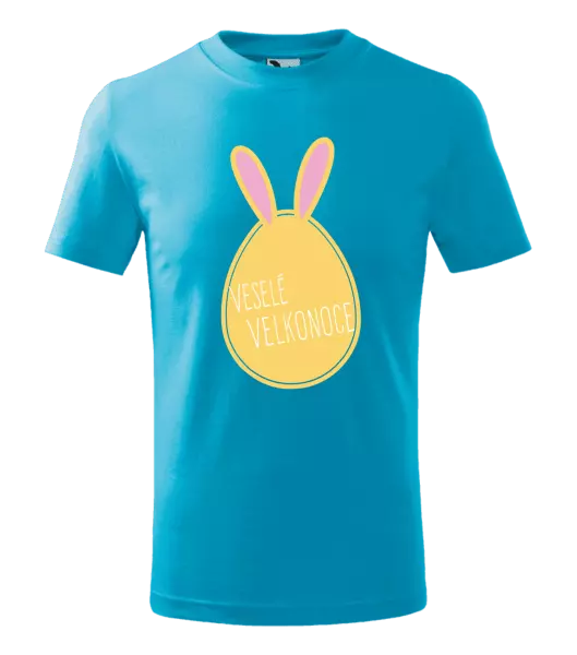 Detské veľkonočné tričko Veselú Velkú noc- zajíček