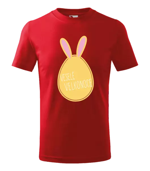 Detské veľkonočné tričko Veselú Velkú noc- zajíček