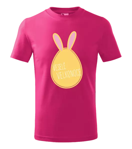 Detské veľkonočné tričko Veselú Velkú noc- zajíček