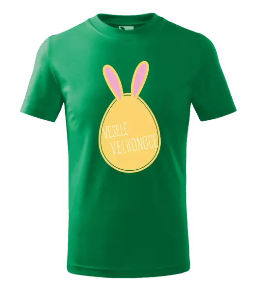 Detské veľkonočné tričko Veselú Velkú noc- zajíček