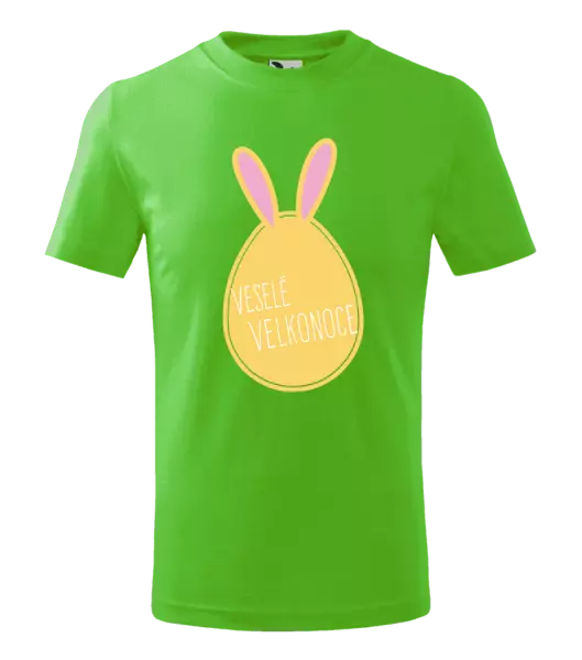 Detské veľkonočné tričko Veselú Velkú noc- zajíček
