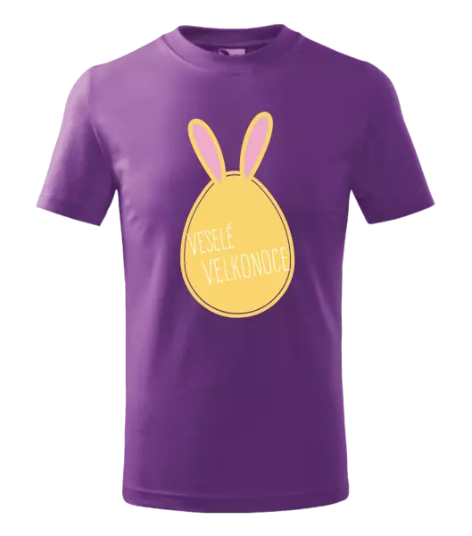 Detské veľkonočné tričko Veselú Velkú noc- zajíček