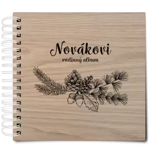 Drevený album s krúžkovou väzbou Vetvičky