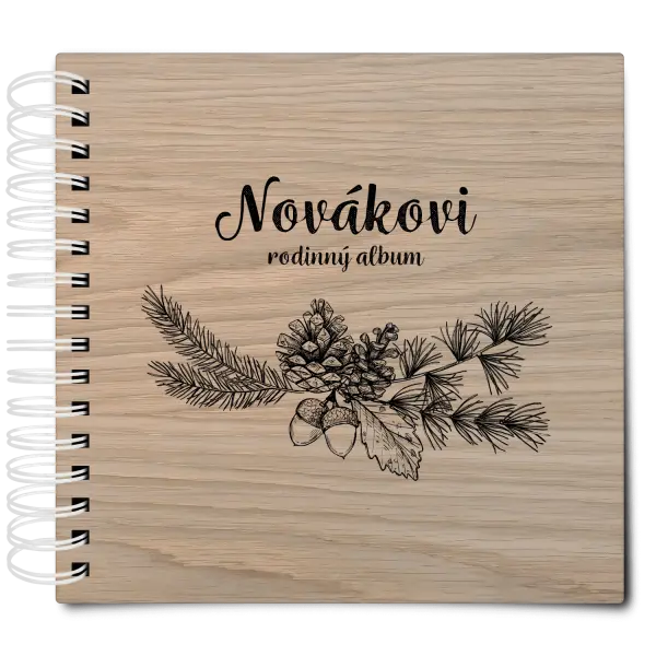 Drevený album s krúžkovou väzbou Vetvičky