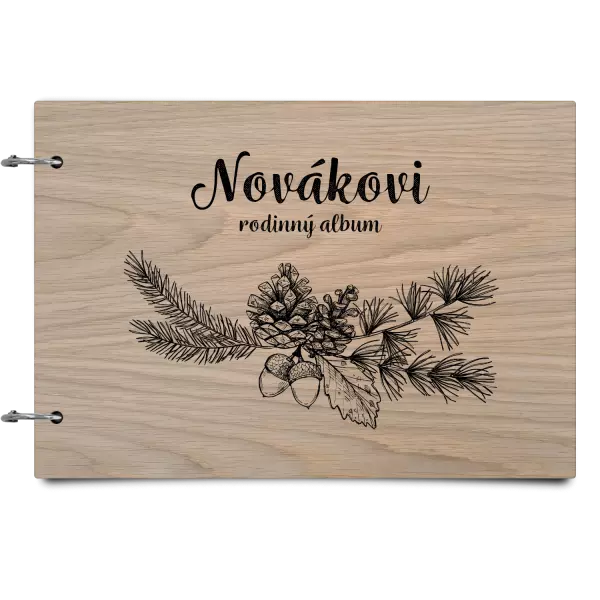 Drevený album so sponami Vetvičky