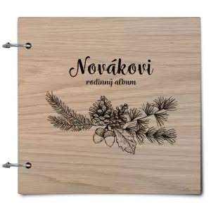 Drevený album so sponami Vetvičky