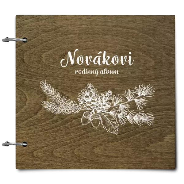 Drevený album so sponami Vetvičky