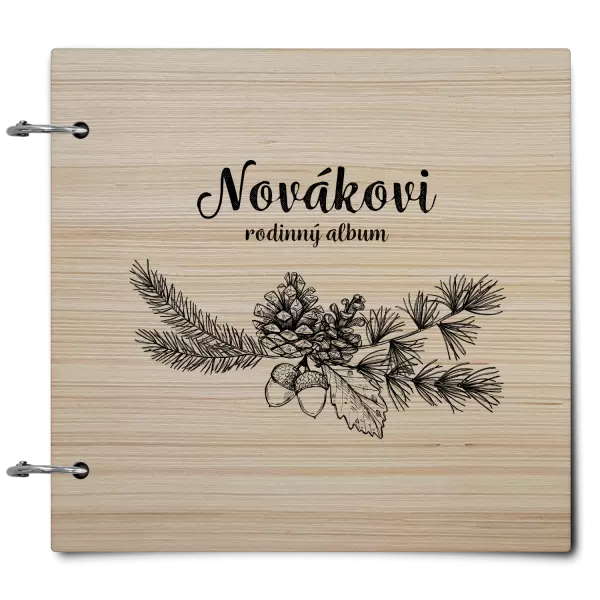 Drevený album so sponami Vetvičky