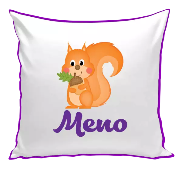 Vankúš Veverička s menom