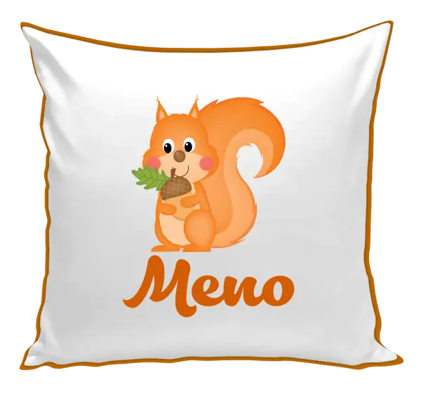 Vankúš Veverička s menom