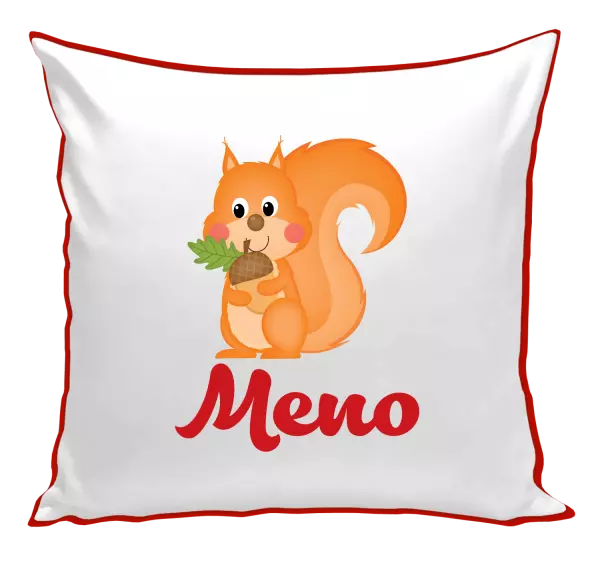 Vankúš Veverička s menom