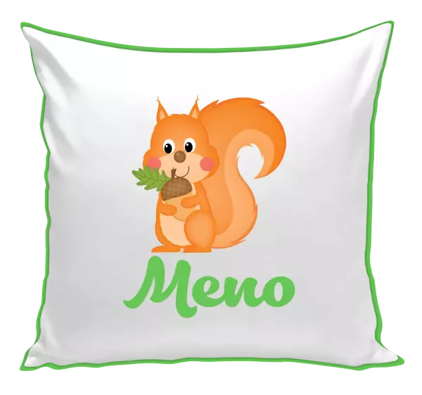 Vankúš Veverička s menom