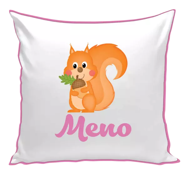 Vankúš Veverička s menom