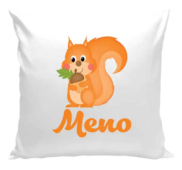 Vankúš Veverička s menom