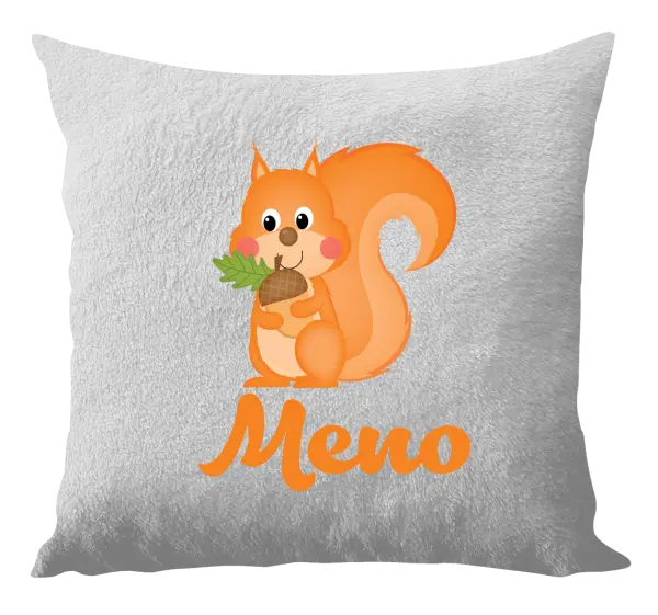 Vankúš Veverička s menom