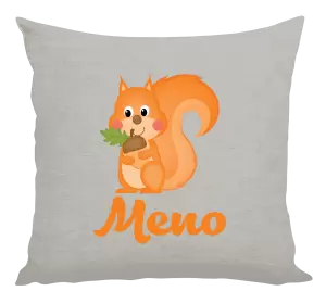 Vankúš Veverička s menom