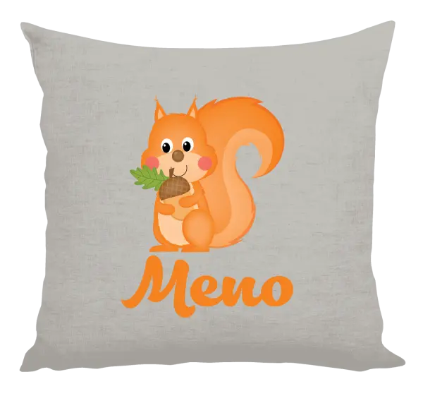 Vankúš Veverička s menom