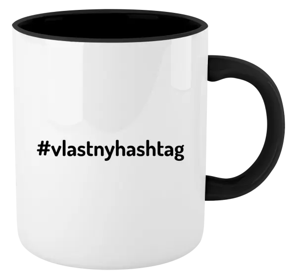 Hrnček  Vlastný hashtag