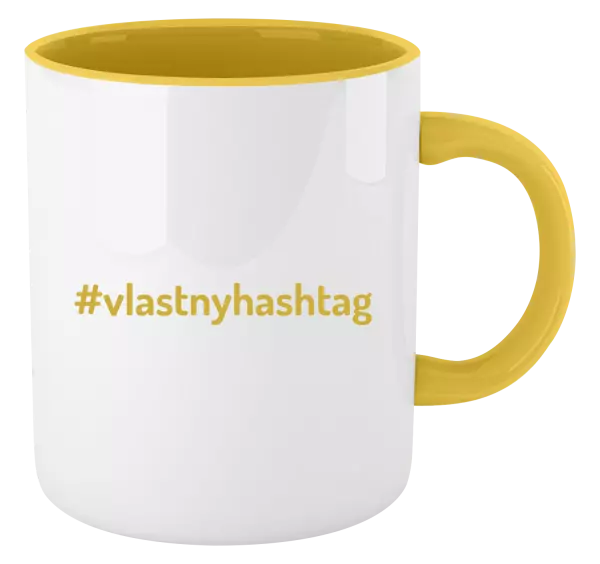 Hrnček  Vlastný hashtag