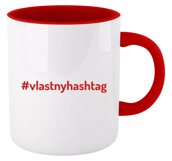 Hrnček  Vlastný hashtag