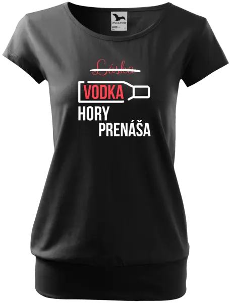 Dámske tričko Vodka hory prenáša