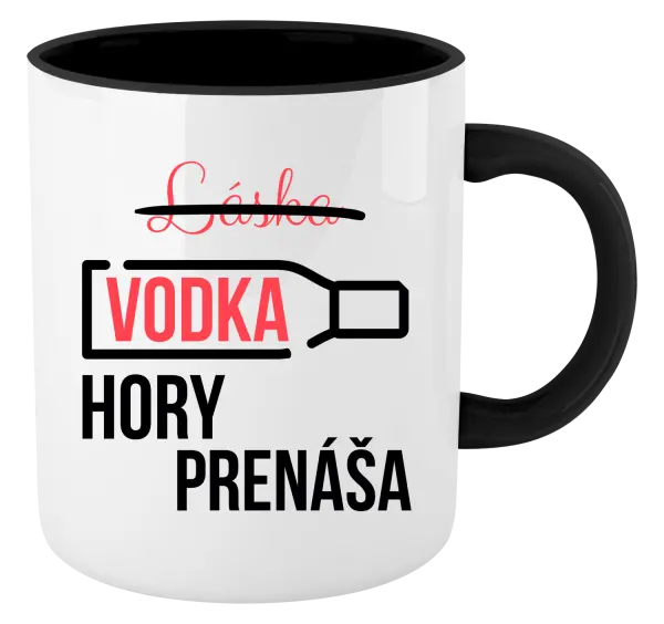 Hrnček  Vodka hory prenáša