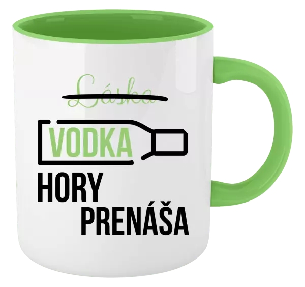 Hrnček  Vodka hory prenáša