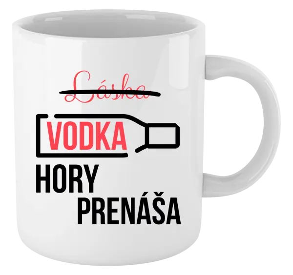 Hrnček Vodka hory prenáša