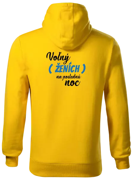 Pánska mikina Voľný ženích na poslednú noc