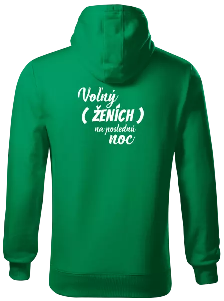 Pánska mikina Voľný ženích na poslednú noc