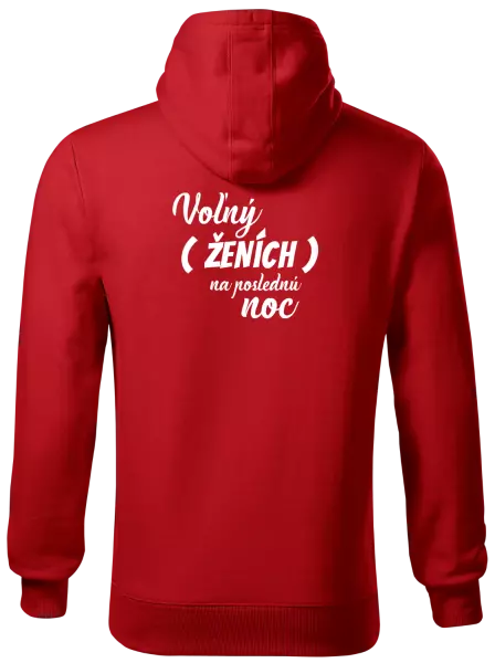 Pánska mikina Voľný ženích na poslednú noc