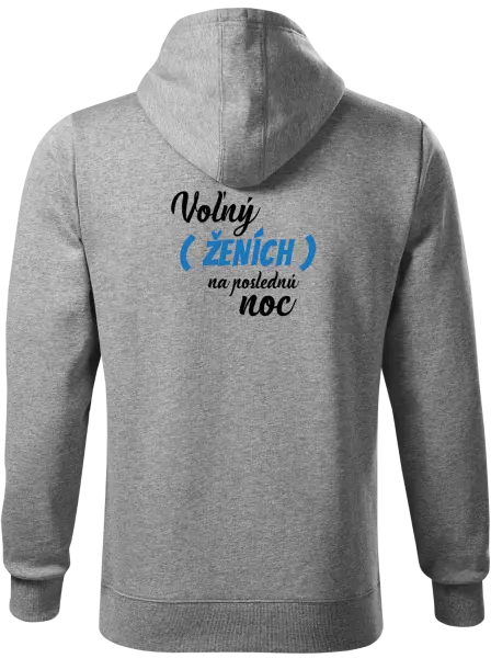 Pánska mikina Voľný ženích na poslednú noc