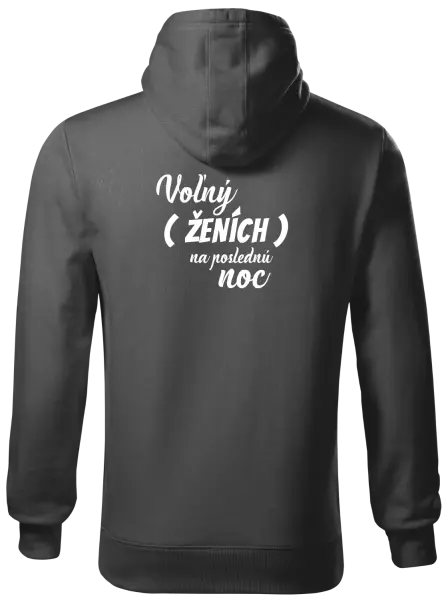 Pánska mikina Voľný ženích na poslednú noc