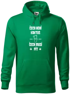 Pánská mikina Čech není kaktus, Čech musí pít