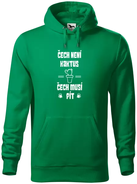 Pánská mikina Čech není kaktus, Čech musí pít
