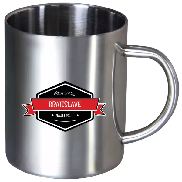 Nerezový hrnček Všade dobre v... najlepšie