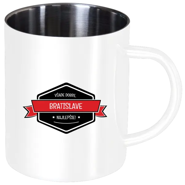 Nerezový hrnček Všade dobre v... najlepšie