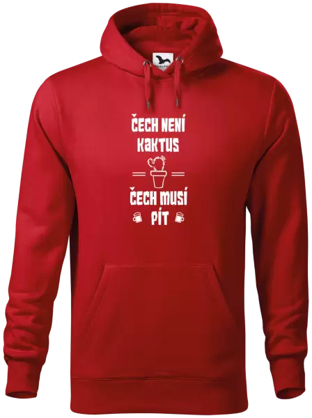 Pánská mikina Čech není kaktus, Čech musí pít