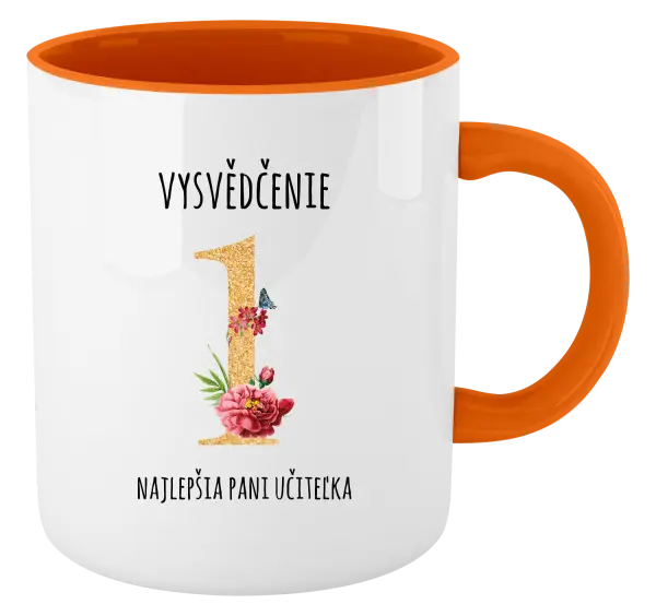 Hrnček  Vysvedčenie - najlepšia pani učiteľka