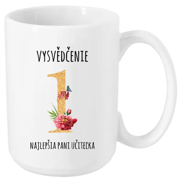Hrnček Vysvedčenie - najlepšia pani učiteľka