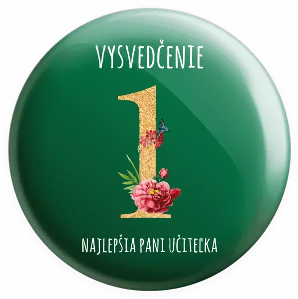 Placka Vysvedčenie - najlepšia pani učiteľka