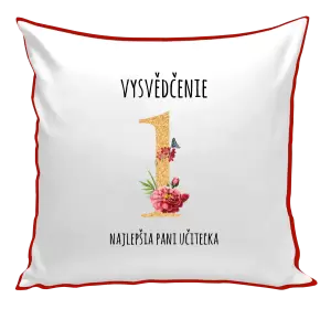 Vankúš Vysvedčenie - najlepšia pani učiteľka